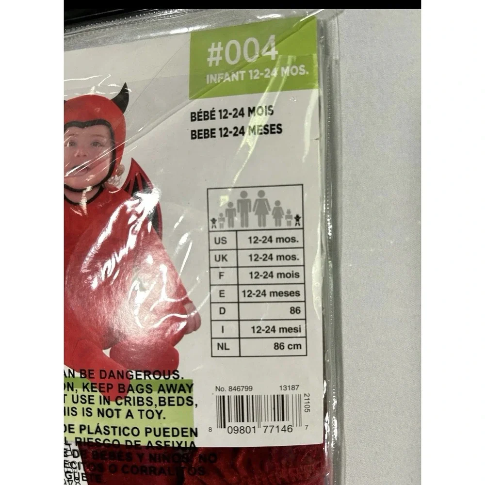 Cute as a‎ Devil Halloween Costume baby 12 month - New
